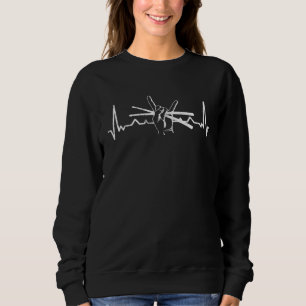 Trommeln Schlagzeug Herzschlag Für Schlagzeuger un Sweatshirt