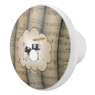 Trommeln Sie Set ~ Wolken-~ gerolltes Keramikknauf