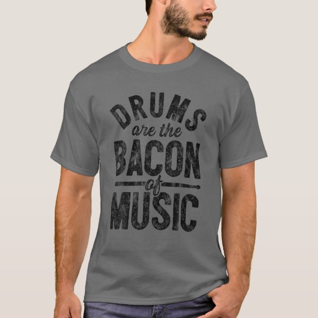 Trommeln sind das Becken von Music Funny Drummer V T-Shirt (Vorderseite)