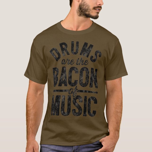 Trommeln sind das Becken von Musik Funny Drummer T-Shirt (Vorderseite)
