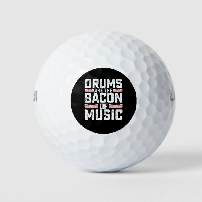 Trommeln sind das Herzstück des Musikdummers Golfball (Vorderseite)