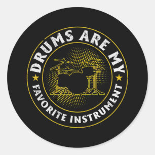 Trommeln sind mein Lieblings-Instrumententrommel-S Runder Aufkleber