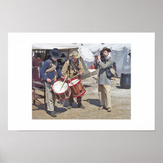 Trommeln und Flute Poster