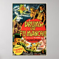 Trommeln von Fu-Manchu-Klassik-Verbrechen Thriller