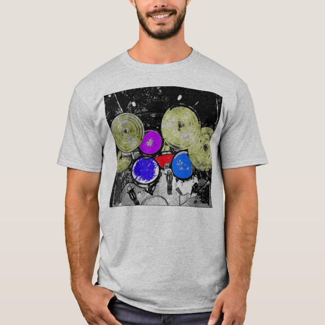 Trommeln von oben T-Shirt (Vorderseite)