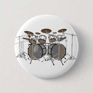 Trommeln: White Drum Kit: 3D-Modell: Button