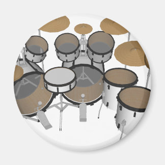 Trommeln: White Drum Kit: 3D-Modell: Magnet