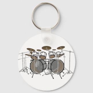 Trommeln: White Drum Kit: 3D-Modell: Schlüsselanhänger