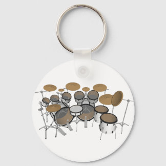 Trommeln: White Drum Kit: 3D-Modell: Schlüsselanhänger
