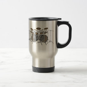 Trommeln: White Drum Kit: 3D-Modell: Travel Mug Reisebecher