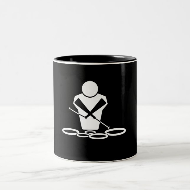 Trommeln Zweifarbige Tasse (Mittel)