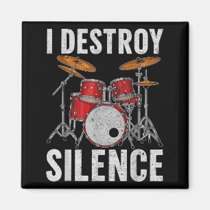Trommelpercussionist Trommler Ich zerstöre Stille Magnet