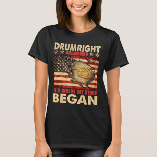 Trommelrechts Oklahoma USA-Flagge 4. Juli T-Shirt