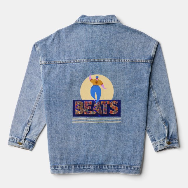 Trommelschläge Jeansjacke (Rückseite)