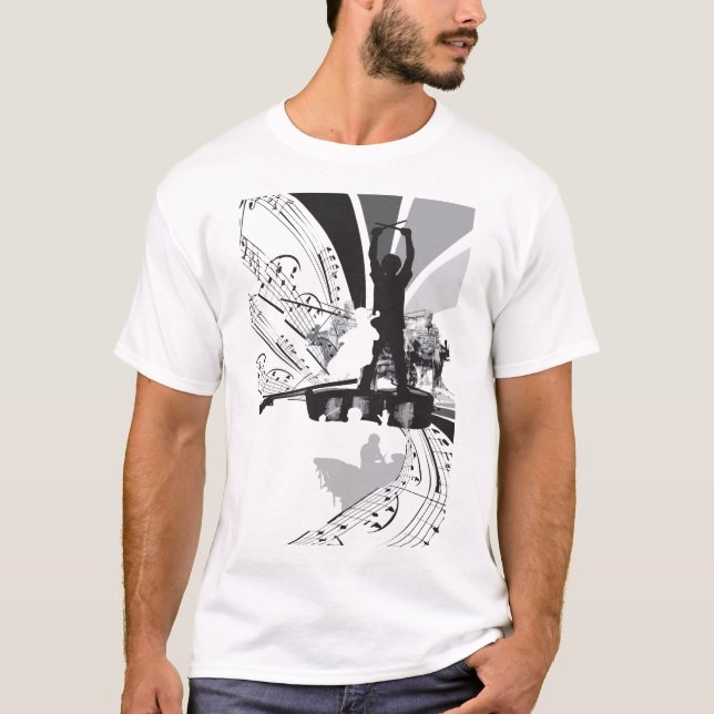trommelt Celloillustration T-Shirt (Vorderseite)