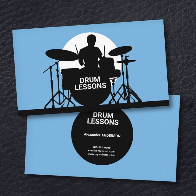 Trommelunterricht Visitenkarte (Drum Lessons Business Card)