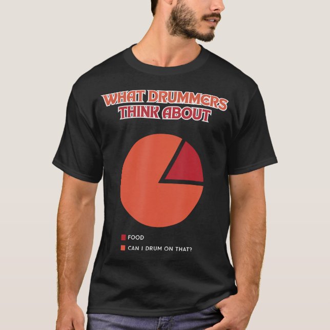 Trommler denken an Drumline-Percussionisten T-Shirt (Vorderseite)