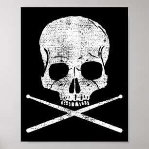 Trommler des Todes Metal Vintage Schlagzeug Set Dr Poster