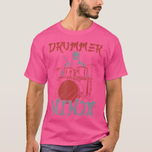 Trommler Drum Set Ninja Vintage Trommler Ninja T-Shirt