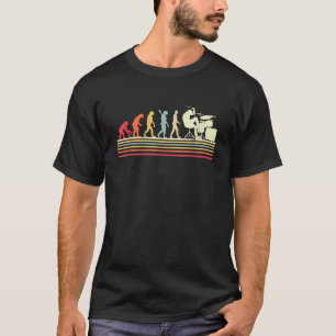 Trommler Evolution Art Retro Cool Drum Set Spieler T-Shirt