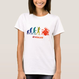 Trommler-Evolutions-Silhouetten-Musikdesign T-Shirt