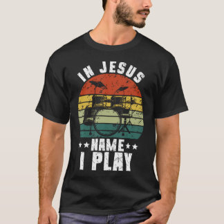 Trommler Jesus Trommeln Schlagzeug Percussion Glau T-Shirt
