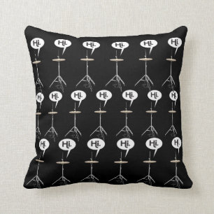 Trommler Musiker Hi-Hat Cymbals Cool Black Kissen