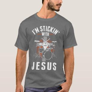Trommler Religiöser Musiker Trommel Christlicher F T-Shirt