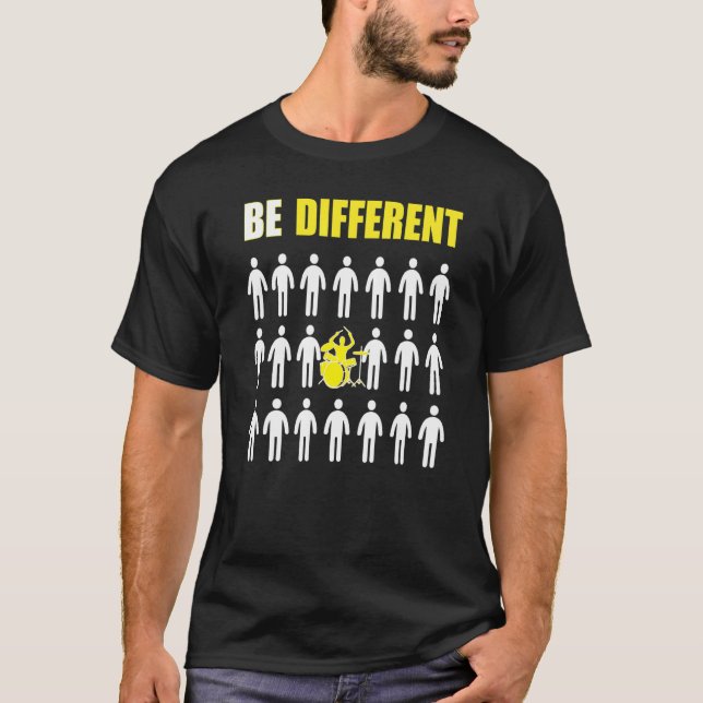 Trommler Sein Anders Inspiration T-Shirt (Vorderseite)