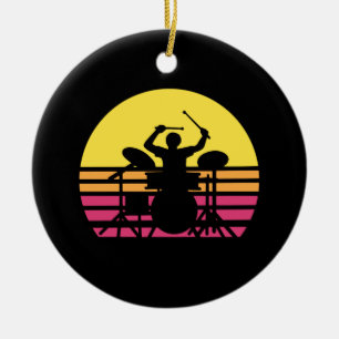 Trommler-Trommeln Keramik Ornament
