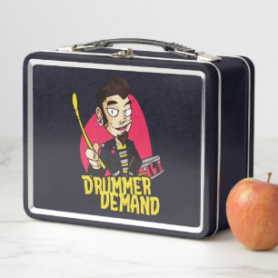 Trommler-Typ mit Drumsticks-Design Metall Brotdose