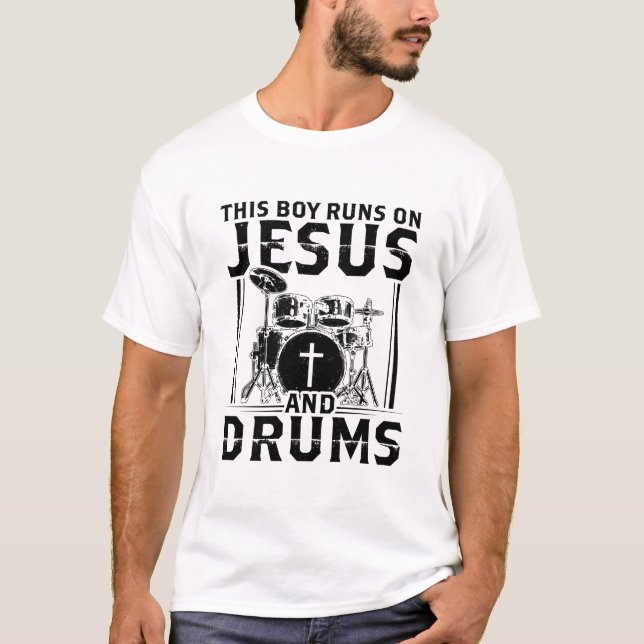 TrommPlayer | Christliche Geschenke von Jesus Band T-Shirt (Vorderseite)