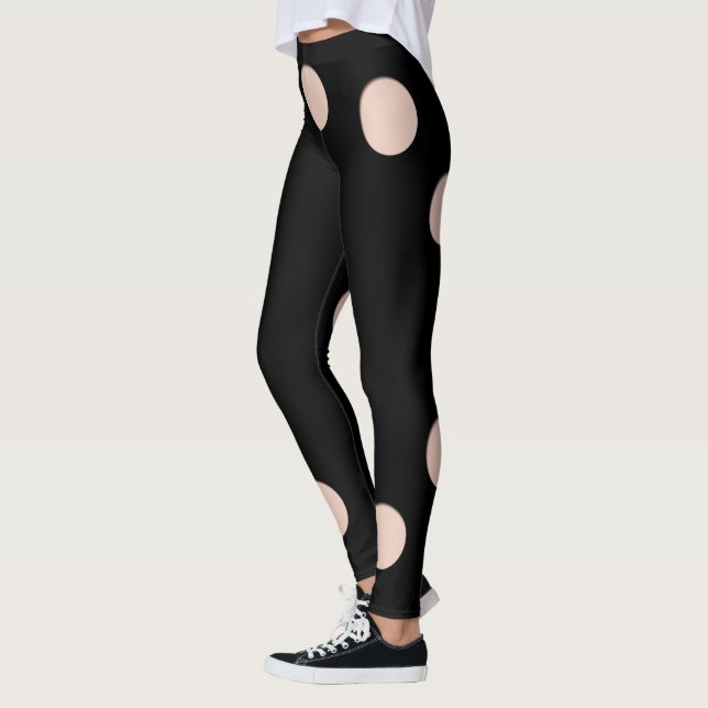 Trompe - L ' oeil mit Kreislöchern für Hautton Leggings (Links)