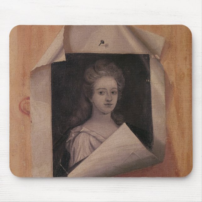 Trompe - L ' oeil Porträt einer Dame Mousepad (Vorne)