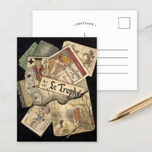 Trompe l'oeil   E. Delcroix Postkarte