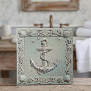 Trompe L'oeil Meeresleben Anker ID1190c Fliese