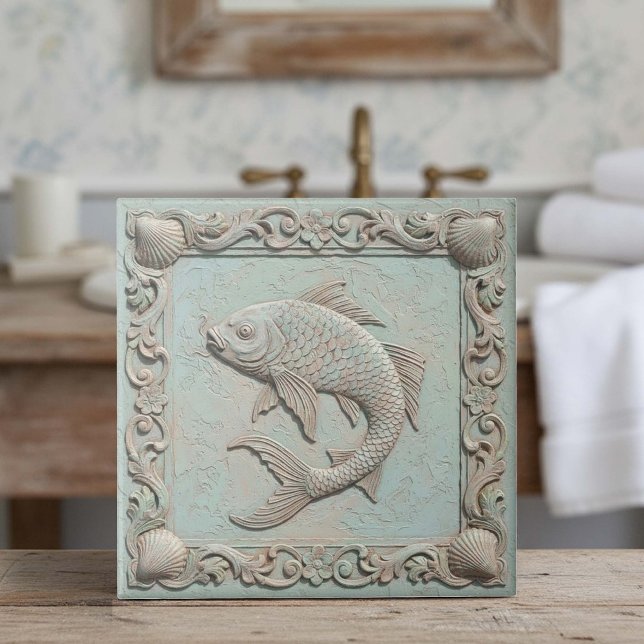 Trompe L'oeil Meeresleben Fisch ID1190f Fliese (Von Creator hochgeladen)