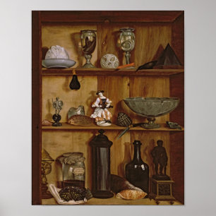 Trompe l'Oeil mit Statuette des Herkules Poster