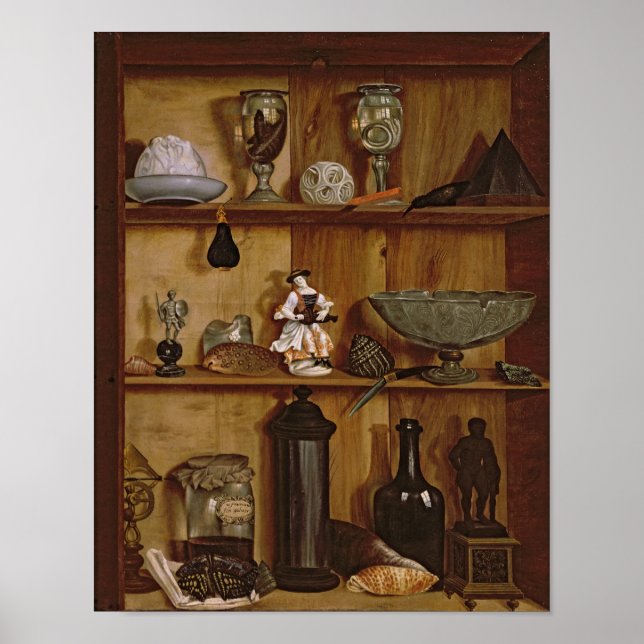 Trompe l'Oeil mit Statuette des Herkules Poster (Vorne)