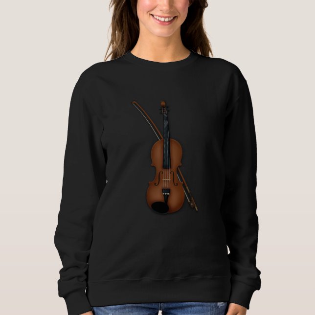 Trompe L'oeil Viola Viola Klassischer Musiker Sweatshirt (Vorderseite)