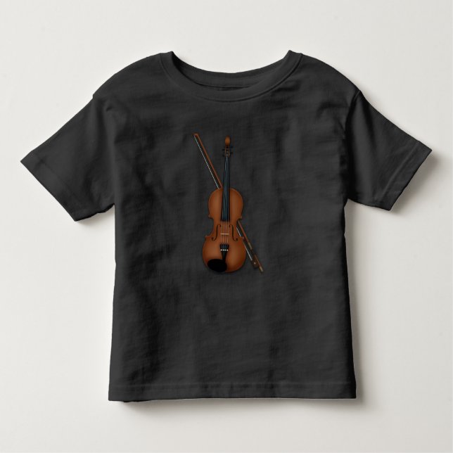 Trompe L'oeil Violine Viola Elegante Klassische Mu Kleinkind T-shirt (Vorderseite)