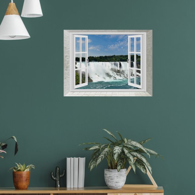 Trompe l'oeil Wasserfall Fake Ansicht Poster (Wohnzimmer 1)