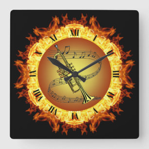 Trompet ~ Feuerschaffen #3 ~ Out of the Crucible ~ Quadratische Wanduhr
