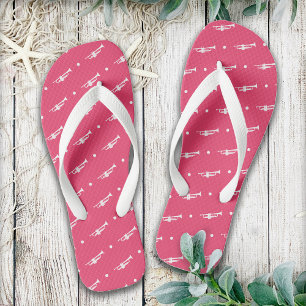 Trompet Music & Marching Band Musician Geschenk Pi Flip Flops