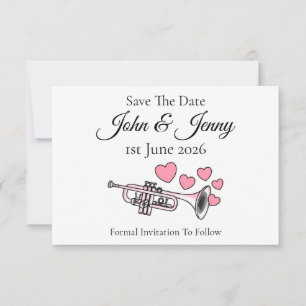 Trompet Musician Wedding rettet das Datum