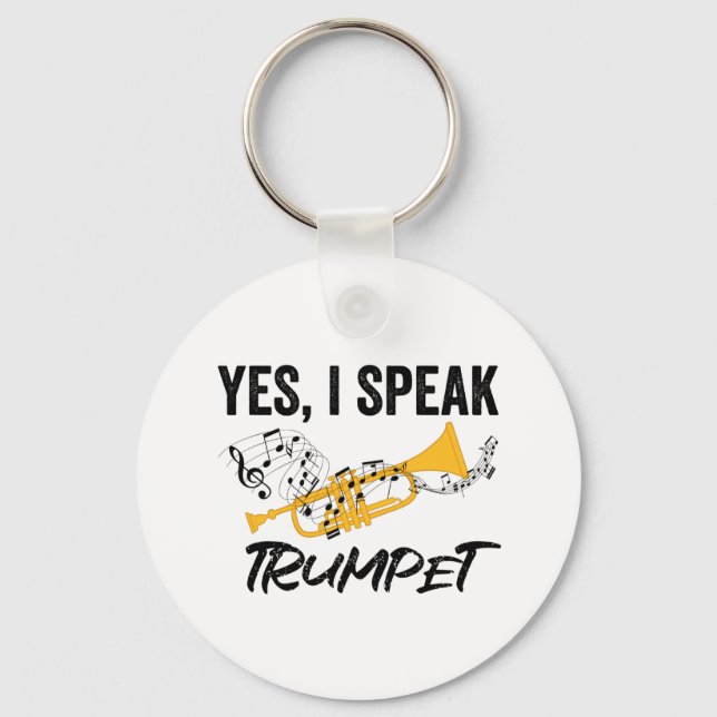 Trompet-Musikinstrument | Trumpet Band Geschenk Schlüsselanhänger (Vorderseite)