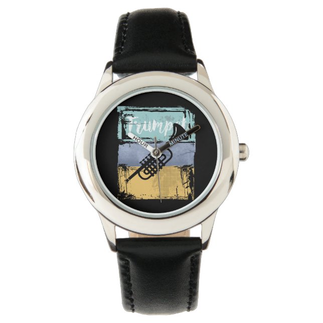 Trompet Retro Style Music Armbanduhr (Vorderseite)