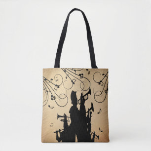 Trompet Section Jazz Music Antique Gold