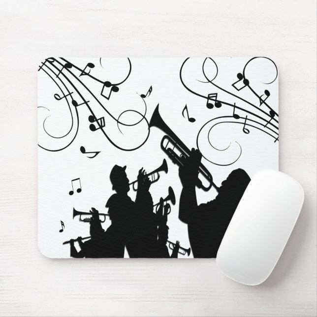 Trompet Section Jazz Music Mousepad (Mit Mouse)