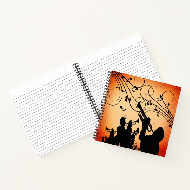 Trompet Section Rustic Music Notebook Notizbuch (Innenseite)